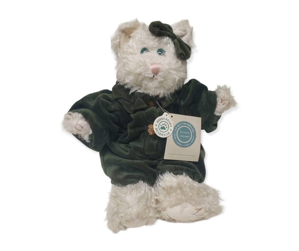 Vintage Boyds Bears Cleo Green Eyed Cat Bearwear J.B Bean & Associates Plush